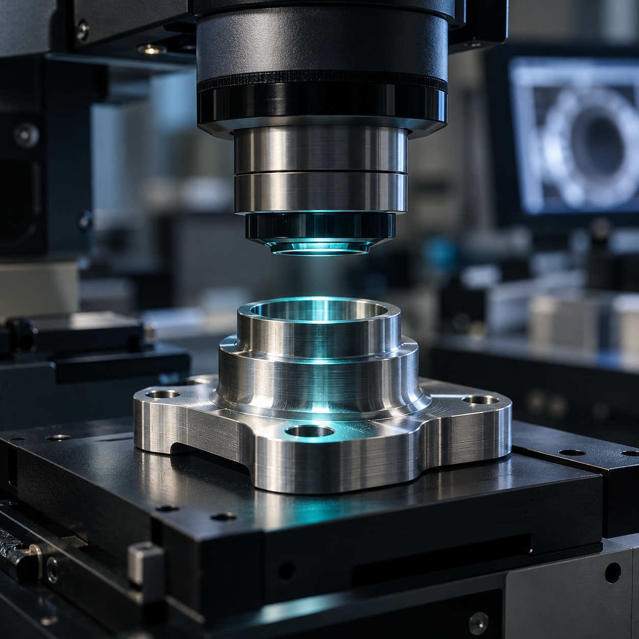 Precision inspection of a machined metal component